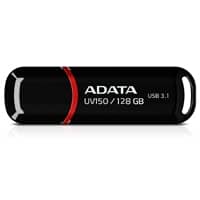 Memoria USB - Memoria USB ADATA AUV150-128G-RBK - Negro, 128 GB, USB 3.2, retro compatible a 3.1, 3.0 y 2.0.