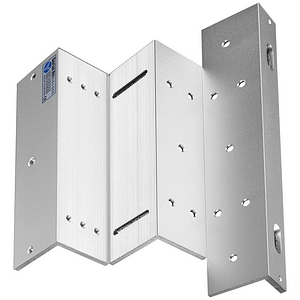 YLI MBK350ZLW - Soporte de electroiman de 350 Kg para puerta con apertura interior / Tipo Z / Compatible con YM350WS clave 76006