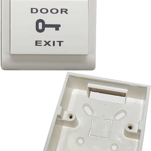 YLI PBK812PAK - Paquete de boton de plastico para apertura de puerta / Incluye caja para instalacion