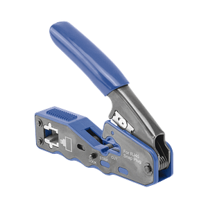 Herramienta de Corte y Terminado de Plugs Pass Through RJ45, Acero al Carbón y Mango Ergonómico ABS + TPR.