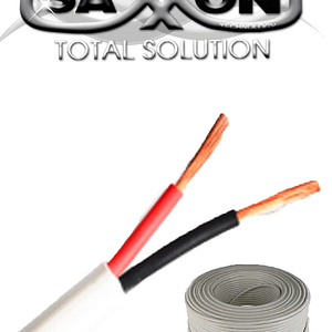 SAXXON OWAC2100J - Cable de alarma / 2 Conductores / CCA/ Calibre 22  AWG / 100 Metros / Recomendable para control de acceso / Videoportero / Audio / Reforzado