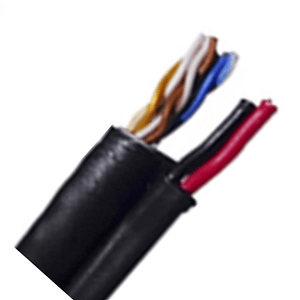 SAXXON OUTP5ECCAEXT2E - Bobina de Cable UTP Cat5e Siames/ 305 Metros/ Uso Exterior/ CCA/ UTP+Cables de Energía Cal. 18 AWG/ Doble Forro en Cable UTP/  Ideal para Cableado de Video/