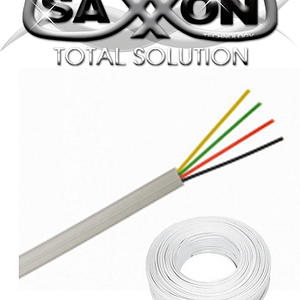 SAXXON OWAC4100J - Cable de alarma / 4 Conductores / CCA/ Calibre 22  AWG / 100 Metros / Recomendable para control de acceso / Videoportero / Audio / Reforzado