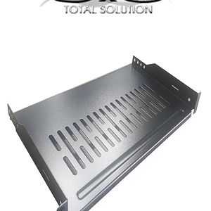 SAXXON 70140101- Charola ventilada para gabinete y rack/ Medidas de 19 pulgadas de ancho x 25.4 cm de profundidad/ 1 UR/ Soporta hasta 10 KG