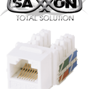 SAXXON M2656W - Modulo jack keystone RJ45 / 8 Hilos / CAT 6 / Compatible con calibres  AWG 22-26 / Color blanco