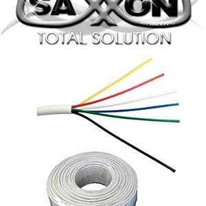 SAXXON OWAC6100J - Cable de alarma / 6 Conductores / CCA/ Calibre 22  AWG / 100 Metros / Recomendable para control de acceso / Videoportero / Audio / Reforzado