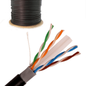 SAXXON OUTPCAT6CCAEXT- Cable UTP CCA de 305M/ Categoria 6/ Exterior/ Doble forro/ Color negro