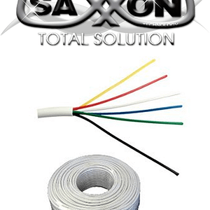 SAXXON OWAC6305JF - Bobina de Cable para Alarma de 6 Conductores/ CCA/ 305 Metros/ Uso Interior/ Material Retardante a la Flama/ Color Blanco/ Recomendado para Alarmas, Control de Acceso, Videoporteros y Audio/