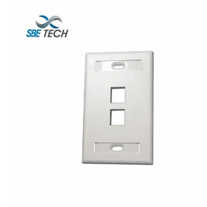 SBETECH SBE-2517-2P-WT - Placa de pared de 2 puerto color blanco