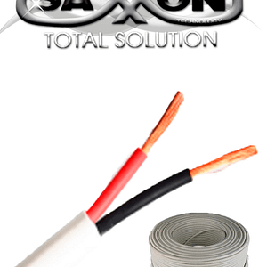 SAXXON OWAC2305JF- Cable de alarma de 2 conductores/ CCA/ Calibre 22 AWG/ 305 metros/ Retardante a la flama/ Recomendable para control de acceso/ Videoportero/ Audio/