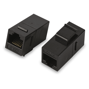 SAXXON M226 - Cople RJ45 / RJ45 Hembra a RJ45 hembra / CAT 6 / Color negro