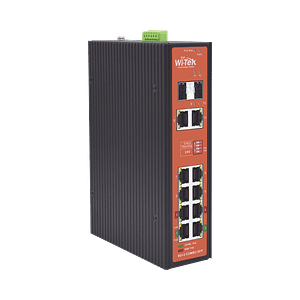 Switch Industrial PoE++ y pasivo de 24V / No administrable / Con 8 puertos Gigabit + 2 SFP combo / Presupuesto 300W