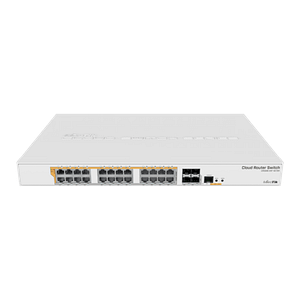 CRS328-24P-4S+RM - 24 port Gigabit Ethernet router/switch with four 10Gbps SFP+