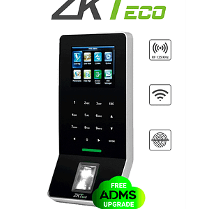 CONTROL DE  ACCESO AVANZADO Y ASISTENCIA ZKTECO F22NEGRO BIOMETRICO SILKID 3000HUELLAS/30,000REGISTROS  TCP/IP/RS485/USBHOST/WIFI INOUTWG COMPATIBLE CON LECTORA FR1200/FR1500/FR1500WP