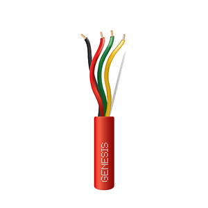 Bobina de 305 Metros de Alambre / 4x18 AWG / Tipo FPLR-CL2R / Resistente al Fuego / Color Rojo / Para Sistemas Contra Incendio o Sistemas de Evacuación