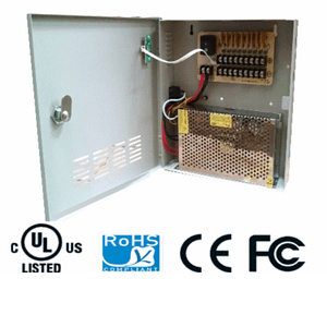 SAXXON PSU1220-D9 - Fuente de Poder de 12 vcd/ 20 Amperes/ Para 9 Camaras/ 2.2 Amperes por Canal/ Protección contra Sobrecargas/ Certificación UL/