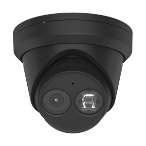 Turret IP 4 Megapixel / Color Negro / Lente 2.8 mm / 30 mts IR EXIR / Exterior IP67 / WDR 120 dB / PoE / Videoanaliticos (Filtro de Falsas Alarmas)  / Micrófono Integrado / Ultra Baja Iluminación