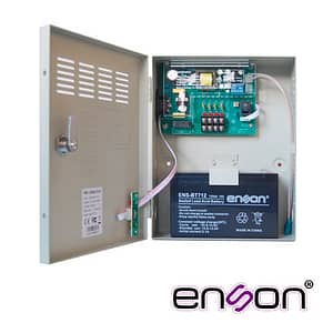 KIT DE FUENTE ENSON PSB-1204B CONTIENE UNA FUENTE TIPO CAJA PSB-1204BACKUP DE 12V 3A Y UNA BATERIA ENS-BT412 IDEAL PARA INICIAR UN SISTEMA DE ALIMENTACION DE 4 CAMARAS DE 0.75A DE COMSUMO MAXIMO CADA UNA