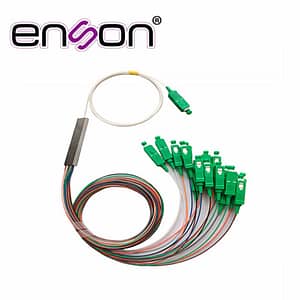 SPLITTER PLC (DIVISOR OPTICO) ENSON ENS-PLC1X16 CON CONECTORES SC APC 1X16 FIBRA OPTICA MONOMODO