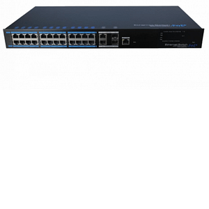 UTEPO UTP7224EPOEL2 - Switch PoE industrial para videovigilancia / 24 Puertos fe AF / AT / 370W Totales / 2 Puertos GE y fibra SFP UPLINK / Capa 2