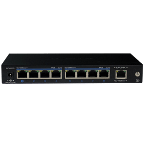 UTEPO UTP3SW08TP120 - Switch PoE / No administrable / 8 Puertos PoE fast ethernet / 1 Puerto fast ethernet / 802.3af&AT / Modo CCTV / PoE 120 Watts