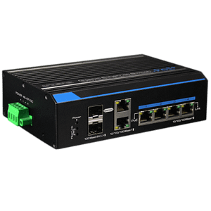 UTEPO UTP7204GEHPOE - Switch Gigabit industrial high PoE 4 puertos / 802.3 AF / 802.3at / 2 Puertos combo UPLINK Gigabit / Hasta 60W por puerto / 120W Totales/ Din Riel