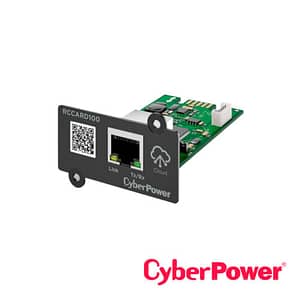 PUERTO DE CONECTIVIDAD  RJ45  CYBERPOWER RCCARD100 PROTOCOLO DE ENLACE DE DATOS  ETHERNET 100BASE-TX  ETHERNET 10BASE-T  ADMINISTRACIÓN REMOTA  POWERPANEL CLOUD (SERVICIO GRATUITO POR 3 AÑOS) PLUG-AND-PLAY