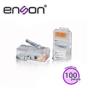 CONECTOR RJ-45 CAT5E ENSON ENS-PLCAT5E 8 PINES DE COBRE PAQUETE 100PIEZAS