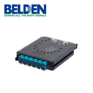 CASSETTE ECX PARA FIBRA OPTICA BELDEN FC3X12LDFS 12 PUERTOS 24 FIBRAS MULTIMODO OM3 LC DUPLEX AQUA