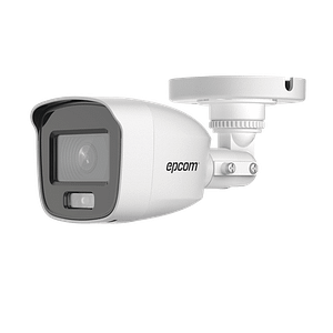 Bala TURBOHD 2 Megapíxel (1080p) / Microfono Integrado / Imagen a color 24/7 / Lente 2.8 mm / Policarbonato / Luz Blanca 20 mts / Exterior IP66 / TVI-AHD-CVI-CVBS / dWDR