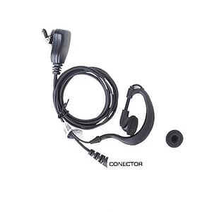 Micrófono - audífono de solapa ajustable al oído para HYT TC-500/ 518/ 600/ 610/ 700 y Motorola GP300/ PRO2150/ P110/ GP350/ SP-10/ PRO3150/ EP450/ EP350/ MAG ONE