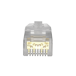 Plug RJ45 Cat6A, Para Cable UTP de Calibre 26 AWG, Chapado en Oro de 50 micras, Paquete de 100 piezas