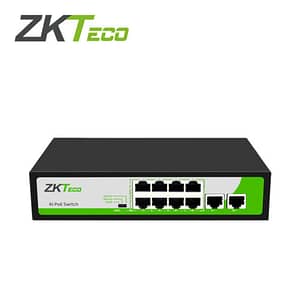 SWITCH ZKTECO PE082-120-G  8 PUERTOS RJ45 10/100/1000 Mbps POE AF/AT + 2 PUERTOS RJ45 GIGABIT NO ADMINISTRABLE 