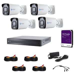 Kit Cctv 4 Camaras Con Microfono 5 Megapixel Full Color 2tb