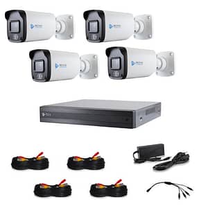 Kit Cctv 4 Camaras Con Microfono 5 Megapixel Full Color