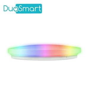 LAMPARA DE TECHO INTELIGENTE MULTICOLOR RGB WIFI 2.4GHZ DUOSMART S20 COMPATIBLE CON ALEXA Y GOOGLE HOME CON TEMPORIZADORES COMPATIBLE CON ESCENAS DE AUTOMATIZACION EN CONJUNTO CON OTROS DISPOSITIVOS