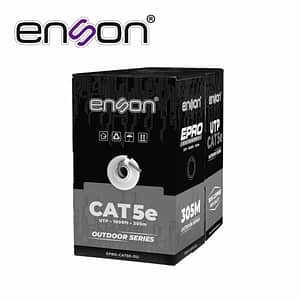 CABLE UTP CAT5E ENSON EPRO-CAT5E-OU FORRO PE 4 PARES CALIBRE 24 AWG 100% COBRE USO EXTERIOR BOBINA 1000 PIES 305 METROS