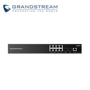 SWITCH DE 8 PUERTOS PoE / GWN7801P / GRANDSTREAM / 8 PUERTOS 10/100/1000 Mbps / 2 PUERTOS SFP 10/100/1000Mbps / PoE at/af / 14.88 Mpps / GESTIONADO DESDE GWN.CLOUD / 150 WATTS