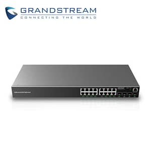 SWITCH DE 16 PUERTOS PoE / GWN7802P / GRANDSTREAM / 16 PUERTOS 10/100/1000 Mbps / 4 PUERTOS SFP 10/100/1000Mbps / PoE at/af / 29.76 Mpps / GESTIONADO DESDE GWN.CLOUD / 270 WATTS / RACKEABLE.