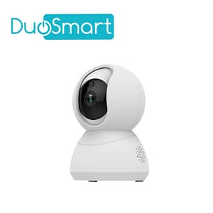 CAMARA INTELIGENTE CON MOVIMIENTO PT WIFI 2.4 GHZ DUOSMART E21 PARA INTERIOR FULL HD 3MP COMPATIBLE CON APP DUOSMART SOPORTA MICROSD DE HASTA 128 GB (NO INCLUIDA) CON AUDIO BIDIRECCIONAL