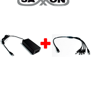 SAXXON PSU1205DPAQ2 - Paquete de fuente de poder y divisor de energia / 12 V DC / 5 A MP