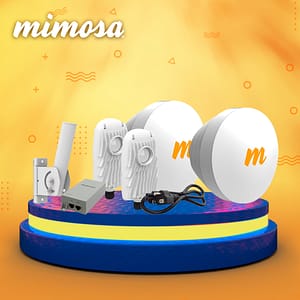 KIT DE 2 RADIOS B5X, DOS ANTENAS DE DISCO N5X16 RANGO DE FRECUENCIA DE 4.9 A 6.4 GHZ, (25 DBI), INCLUYE MONTAJE DE PARED, INYECTOR POE MIMOSA 50V, 60W Y 2 CABLES DE ALIMENTACIÓN