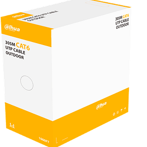 DAHUA PFM920-6U - Bobina de Cable UTP para Exterior Cat6/ 100% Cobre/ 305 metros/  Color Negro/ Cubierta Exterior MDPE/ Cumple con Estandares ANSI/TIA 568-C.2/ RoSH/ Retardante de Flama/ #LoNuevo