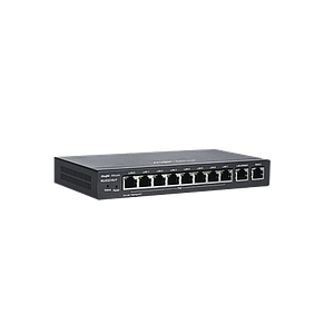 Router Balanceador PoE Cloud 10 puertos gigabit (8 puertos PoE), soporta 4x WAN configurables, hasta 200 clientes con desempeño de 600 Mbps asimétricos