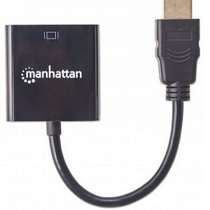 Convertidor  HDMI a VGA - Convertidor  HDMI a VGA MANHATTAN - HDMI, VGA, Micro-USB, Macho/hembra, Negro