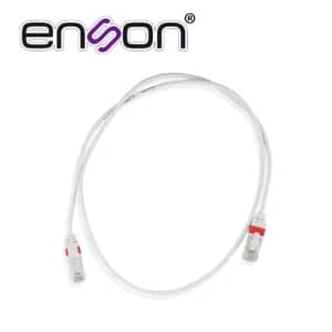 PATCHCORD UTP CAT6A ENSON P6A009WH FORRO PVC BLANCO 4 PARES CALIBRE CONDUCTOR 26 AWG USO INTERIOR LONGITUD 3 PIES 90 CENTIMETROS