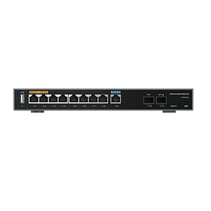 Router Gigabit VPN / Balanceador de cargas / 60,000 sesiones NAT /  9 puertos 10/100/1000 Mbps + 2 puertos SFP (WAN/LAN) / 1 puerto entrada PoE(af/at) / 2 puertos salida PoE (af/at) / Compatible con GWN Cloud.