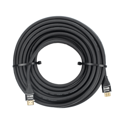 Cable HDMI de 10m | Alta Definición | Longitud | Version 2.0 | Alta velocidad 18Gbps | 4K@60Hz | Conectores Chapados en Oro | Tipo Redondo