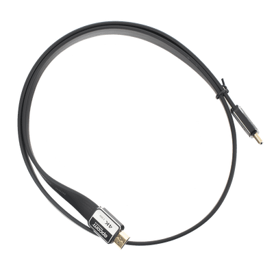 Cable HDMI de 1m | Alta Definición | Version 2.0 | Alta velocidad 18Gbps | 4K@60Hz | Conectores Chapados en Oro | Tipo Plano