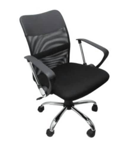 Silla ejecutiva - Silla Ejecutiva NEXTEP NE-650E Altura Ajustable y Reclinable Giratoria y Cromada - Color Negro.